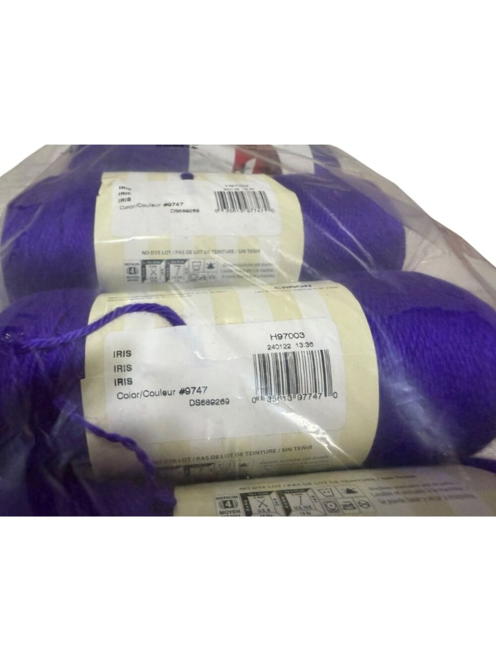Caron Simply Soft Yarn 8 Skeins Iris Purple 6oz 100% Acrylic Medium Weight 4 - Picture 5 of 6
